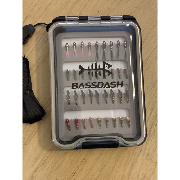 NEW BASSDASH Fly Fishing Flies Kit Assortment Trout Bass Fishing W/Box, 36 Pack - Picture 2 of 11